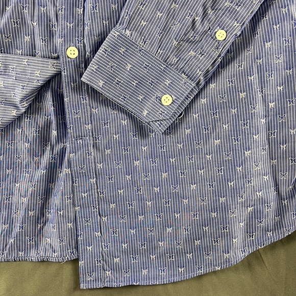 PENGUIN By Mungsing Wear Heritage Slim-Fit Butterfly Print Dress Shirt | 34/35 - Picture 4 of 4